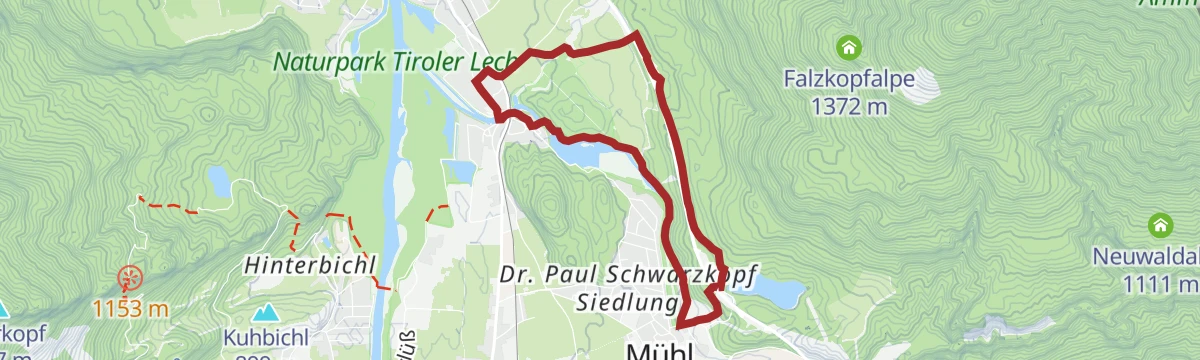 Route map: Panoramawanderung Urisee - Pflach